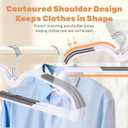 Sishynio 20 Pack Short Neck Plastic Hangers, Heavy Duty Clothes Hangers with Non-Slip Pads,Space Saving Closet Organizer for Shirts, Coats, Pants (Grey)