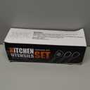 AOTHOD Silicone Cooking Utensils Set - 446F Heat Resistant Kitchen Utensils,Spatula Sets,Turner Tongs,Spoon,Kitchen Utensil Gadgets Tools Set for Nonstick Cookware,Dishwasher Safe BPA Free (Gray)