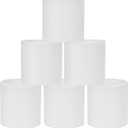 LAMPWELL KIKI Off White Clip on Chandelier Lamp Shades Set of 6,Small Lamp Shades Clip on bulb,5"5"H5",Mini Fabric Drum Lamp Shade,FOR CANDLE BULB AND SMALL GENERAL BULB (Off white)