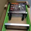 Little Giant Ladders, Sure Step, 3-Step, Double-Sided Step Stool, Fiberglass, (11953), Type 1AA, 375 lbs Weight Rating, Hi-viz Green