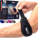 PhysFlex 2-Pack Elbow Brace for Men & Women, Adjustable Tennis & Golfer's Elbow Support Strap for Tendonitis Pain Relief - Compression Pad for Arm, Forearm, Tendon Pain Relief