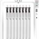 Uniball One Retractable & Refillable Gel Pen, 0.5mm Micro Tip, Black Ink, 8 Pens