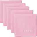 Pocket-Sized Sweat Towels - The Original Sweat Absorbing Handkerchiefs - Quick-Dry Microfiber Sweat Rags for Face, Hands, & Body - Men & Women - Gym, Sports, and Work (Pink: 5 Pack)