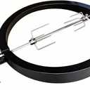 GORGERILA Universal Rotisserie Kit Compatible with 18 Inch Ceramic Charcoal Grills, Includes Stainless Steel Spit Rod, Heavy Duty Electric Motor and Meat Forks for Outdoor BBQ Cooking