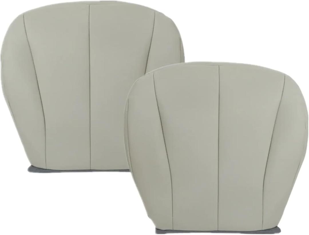 NLQR Tan Front Driver and Passenger Side Bottom Replacement Leather Seat Covers Compatible with Toyota Camry 2007 2008 2009 2010 2011