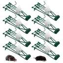 JahyElec Metal Mole & Gopher Trap - Reusable Tactical Mole Gopher Killer Outdoor Vole Traps for Voles, Gophers, Rats, Ground Moles - Yard Garden Lawn Protection, Pack of 8, Green
