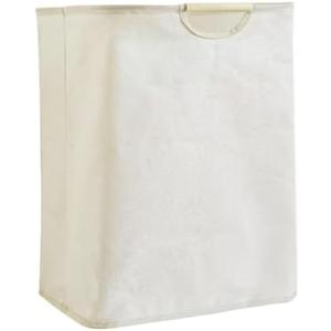 Collapsible Laundry Baskets Laundry Basket, Large Collapsible Baskets with Handle, 15x14.5x14.5" Cotton and Linen Clothes Hamper for Bedroom, Bathroom, Toys, Travel, Beige
