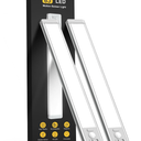 Under Cabinet Lighting Wireless, 15inch Rechargeable Motion Sensor Light Indoor, 3 Color Closet Light Battery Operated with LED Power Display, Magnetic Under Counter Lights for Kitchen, Home (2Pack)