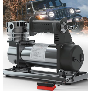 NBXPOW 400P DC12V Portable Inflate Air Compressor,air Pump for car Tires,85L(3Ft)/min,High Power Metal Air Compressor,for Truck,SUV,Rv,Balls,Bike Inflatable-Black