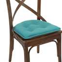 Klear Vu Omega Non-Slip Chair Cushions, Assembled in USA, U-Shaped Skid-Proof Seat Pads for Dining Room, Kitchen, Office, 15"x16", Solid Teal Blue, 4 Pack