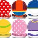48 PCS Red Mouse Party Paper Plates Cartoon Mouse Theme Party Supplies 7 In Red Polka Dot Dessert Plates Mouses Color Disposable Tableware Set for Kids Birthday Cartoon Theme Parties Decorations