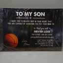 Inspirational Basketball Canvas Wall Art To My Son Inspiring Sports Motivational Quotes Painting Picture Wall Decor Poster Print Artwork for Boy Room Kid Room Bedroom Home Decoration (24L" x 16W", Black-Canvas)