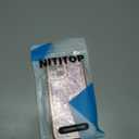 NITITOP Compatible with iPhone 15 Case Glitter Sparkly Sequin Design for Girls Women Luxury Bling Crystal Diamond Frame Full Camera Protection Shockproof Protective Phone Cover - Pink