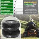 AR-PRO (2 Pack) 13 x 5.00-6 Lawn Mower Tire and Wheel for Riding Mower Lawn Tractor, 3" Centered Hub and 3/4" Bushings, 4-Ply Tubeless Turf-V Pattern