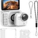 STARTRC VCR Protective Cover Case for Insta 360 Go Ultra Accessories Shockproof Anti-Scratch Washable Transparent Cover Anti-Slip Dustproof Protection for Go Ultra with Lens Cap & Lanyard
