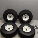 15x6.00-6 Rubber Lawn Mower Tire and Wheel, 2 Pcs Replacement 15x6-6nhs Riding Mowers Lawn Tire and Wheel with Bearing Bore 3/4", 3" Centered Hub