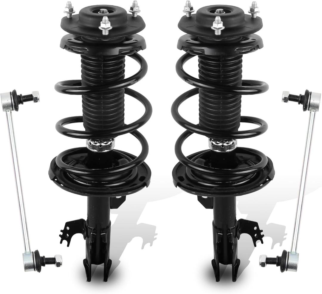 KUIPERAUTO Front Struts Kit Sway Bars Links Assembly Compatible for 2012-2017 Toyota Camry SE 2.5L L4 Struts w/Coil Spring 2 Sway Bars 1333375L 1333375R K750123