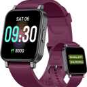 Pedometer Watch Senior Friendly No App/Phone Required, Waterproof Fitness Tracker Watch with Step Counter Calories/Sleep Tracker for Walking Running for Men Women (Purple)