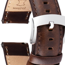 Leather Watch Bands Quick Release, Elegant Top Grain Leather Watch Straps for Men & Women, Choice of Color & Width - 18mm, 19mm, 20mm, 21mm or 22mm Wristbands Bracelet for Watch & Smartwatch