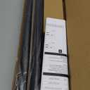 Curtain Rods for Windows 144, 1 Inch Adjustable Heavy Duty Black Curtain Rod, Outdoor Indoor Room Divider Modern Drapery Pole,curtain rod with two pairs of ends, black