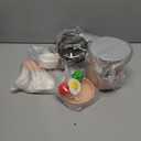 Bruvoalon 32Pcs Kids Play Kitchen Toys Set, Toddlers Pretend Cooking Playset Acccessories with Pots Pans, Utensils Cookware, Foods, Canned Veges, Learning Gift for Kids Girls Boys (Pink)