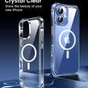 3 x Mkeke Magnetic Clear Case for iPhone 17, Compatible with MagSafe, Military-Grade Protection, Phone Bumper 6.3 inch 2025