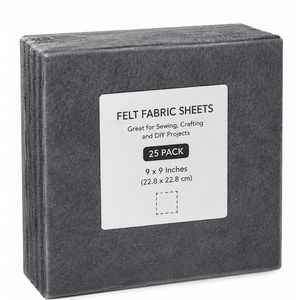 Grey Square Felt Sheet for Sewing DIY 12" X 12" 12PCS