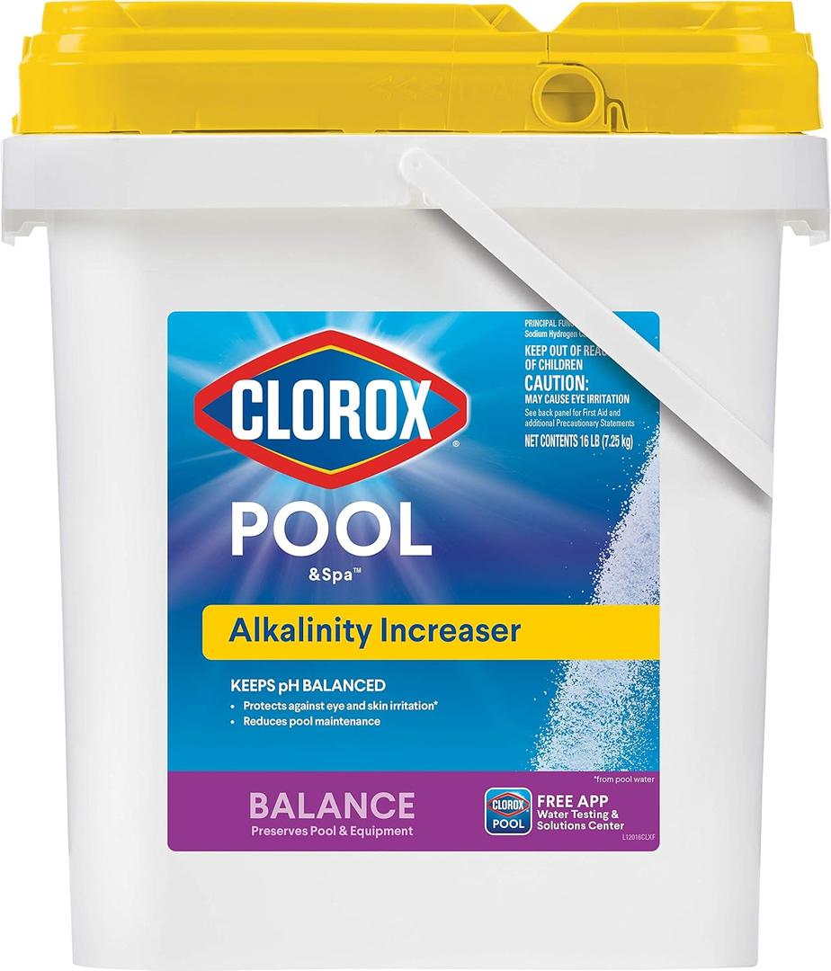 Clorox Pool & Spa Swimming Pool Alkalinity Increaser, Keeps pH Balanced, 16LB (Pack of 1)