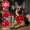 2 x Christmas Dog Bandanas 2 Pack Washable Soft Cotton Christmas Tree & Snowflakes Scarf Multiple Sizes Offered Premium Durable Fabric Adjustable Fit for Small, Large & Extra Large Dogs
