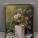 AtterrirArt Framed Funny Bathroom Wall Art, Toilet Paper Picture Painting Print, Vintage Moody Floral Wall Decor, Toilet Canvas Wall Art, Ready To Hang, 12 * 16 Inches