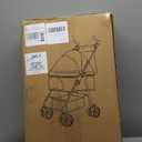 4 Wheels Pet Stroller,Easy-Foldable Dog Cat Cage Jogger Stroller with Weather Cover for All-Season,Storage Basket and Visible Mesh for Small/Medium Pets up to 33lbs (Blue)