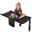 Toddler Airplane Bed & Travel Essentials - Kids Airplane Seat Extender, Portable Plane Bed for Flights, Black