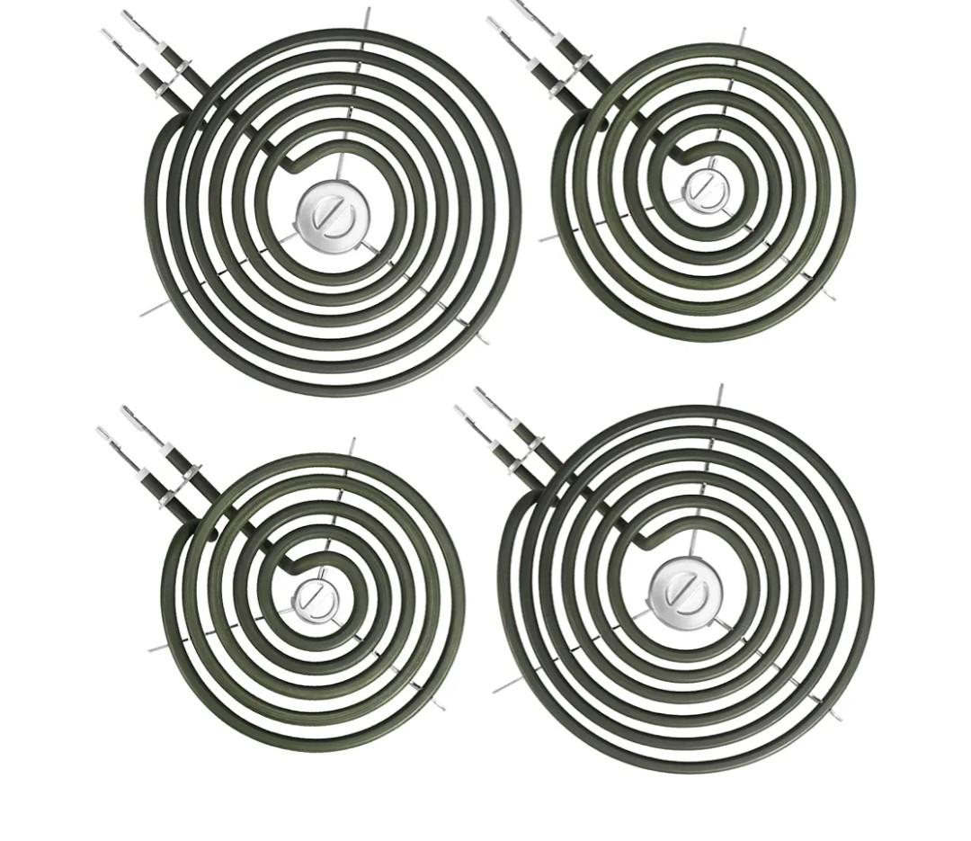 Upgraded WB30M1 WB30M2 Electric Stove Burners Replacement for GE Hotpoint Stove Element,Electric Range Burner Stove Coil for GE Stove Burner Replacement Parts,for GE Stove Top Element Burner (4 Pack)