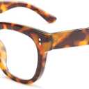 FEISEDY Retro Square Thick Big Frame Blue Light Blocking Reading Glasses Anti Glare Digital Eyestrain Reader B2523