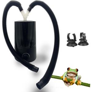 JzNchp-Reptile Humidifier Fogger Dual Reptile Fogger & Plant Humidifier - 2.5L Tank Mister with Adjustable Nozzles, 11.8" H x 7" W for Reptile Tanks/Vivariums, Terrarium Plants Accessories