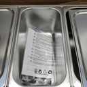 TOPKITCH ETL Listed 3-Pan 18L Commercial Food Warmer with Non-Leakage Stretch-Forming Water Tank &3 of 1/3 Size GN Pan,Countertop Soup Station Bain Marie Steam Table For Buffet,Parties and Restaurants