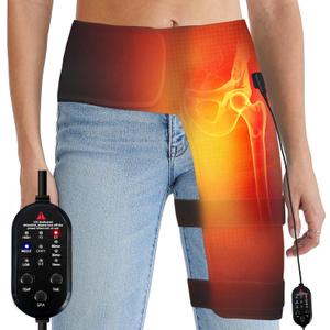 Hip Heating Pad, Hip Massager Vibration, Heating Pad for Hip, Thigh/Buttocks Electric Heated Hip Brace, Heating Pad for Hip Pain Relief