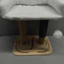 4-in-1 Small Cat Tower with Bed for Kittens, Cat Tree with Cat Self Groomer Brush, Track Balls, Natural Sisal Cat Tower with Interactive Toy, Scratching Post for Indoor Cats