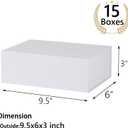 15 Pack Magnetic Gift Box With Lid 9.5x6x3,White Gift Boxes Bulk,Luxury Bridesmaid Proposal Box,Small Magnetic Closure Box Boxes For Presents,Wedding,Business