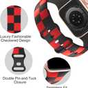 8 x Checkered Bands Compatible with Apple Watch Band 38mm 40mm 41mm 42mm 44mm 45mm 46mm 49mm, Designer Luxury Soft Silicone Sport Strap for iWatch Series 11 10 9 8 7 6 5 4 3 SE Ultra -Women Men