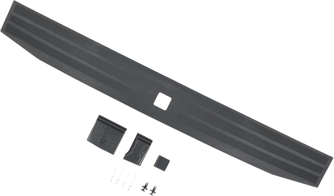 Compatible for Ford F-150 2021 2022 2023 Flexible Flex Step Center Tailgate Cap Mad Trim Molding with Release Button ML3Z-9940602-A (2021-2023 F-150)