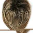 Wigs Synthetic Straight Mid-Length Top Piece Hair Addition Bundle with Wig Comb, MaxWigs Hairloss Booklet
 10 Inch