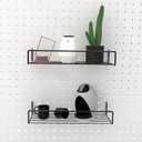 Pegboard Shelves, Peg Board Hooks, for Organizing Various Tools, 4 Packs, Black