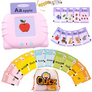 QuTZ ABC Flash Cards for Toddlers 2-4, Autism Toys, Speech Therapy Educational Cards with 272 Words for Boys and Girls