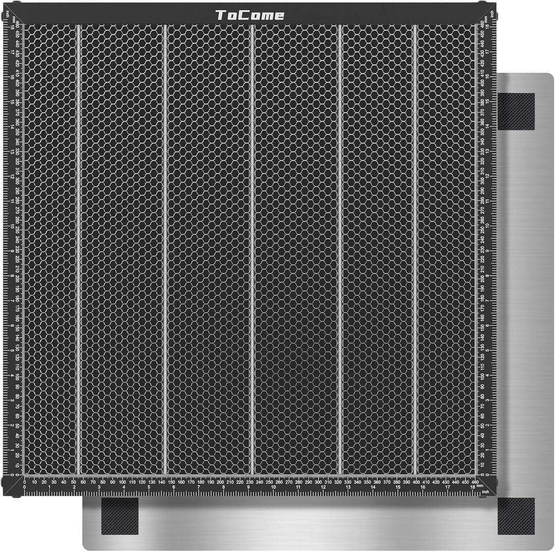 ToCome Honeycomb Laser Bed 500 x 500 x 22 mm Steel Honeycomb Cutting Bed for D1, D1 Pro Falcon Falcon 2 and Most Laser Engraver, 19.68 x 19.68 Inch