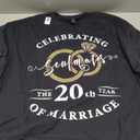 20th Wedding Anniversary Tshirt Husband Wife Couple Matching T-Shirt, 2XL