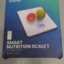 RENPHO Food Scale with Nutritional Calculator, Digital Kitchen Scale for Weight Loss, Smart Food Weight Scale with App for Macro Keto Calorie Cooking, Grams and Ounces, White, 11lb/5kg