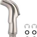 Universal Fit Sink Spray Attachment, Kitchen Side Sprayer Head, Pull Out Spray Head, Faucet Sprayer Replacement For Delta, Moen, Kolher and Other OEM Brands, Brushed Nickel Finish, Ergonomic Design