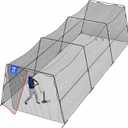 RIIFRILY Baseball Batting Cages for Backyard with Net and Frame, 40FT Batting Cage for Baseball and Softball, Integrated Gate Net Design