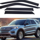 AceRide Window Visors for 2020-2024 Ford Explorer，Rain Guards Sun Shields Window Deflector，Tape-On Style，4PCS Pack of 2